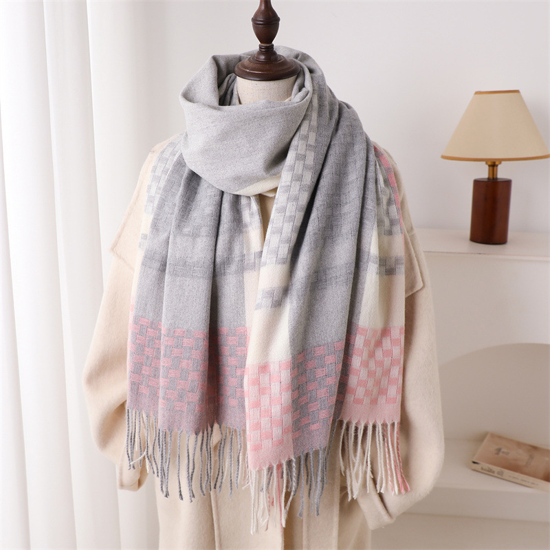 Woven Scarf Blanket - Sciarpa di Cashmere a Quadri di