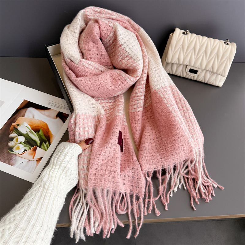 Pashmina Wrap Large - Sciarpa calda in finto cashmere per
