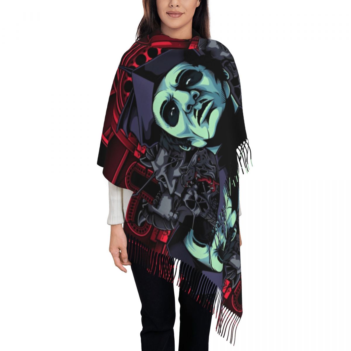Pashmina Wrap Large - Scialle a fascia fantasma per donna,