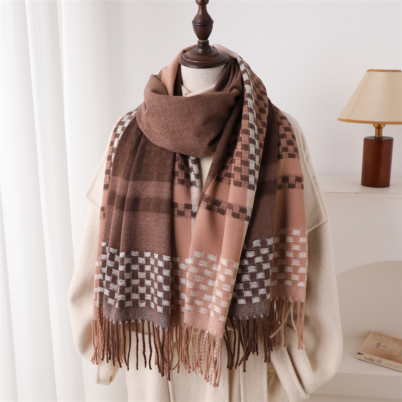 Sciarpa di Cashmere a Quadri d - Woven Scarf Blanket recensione e prezzo