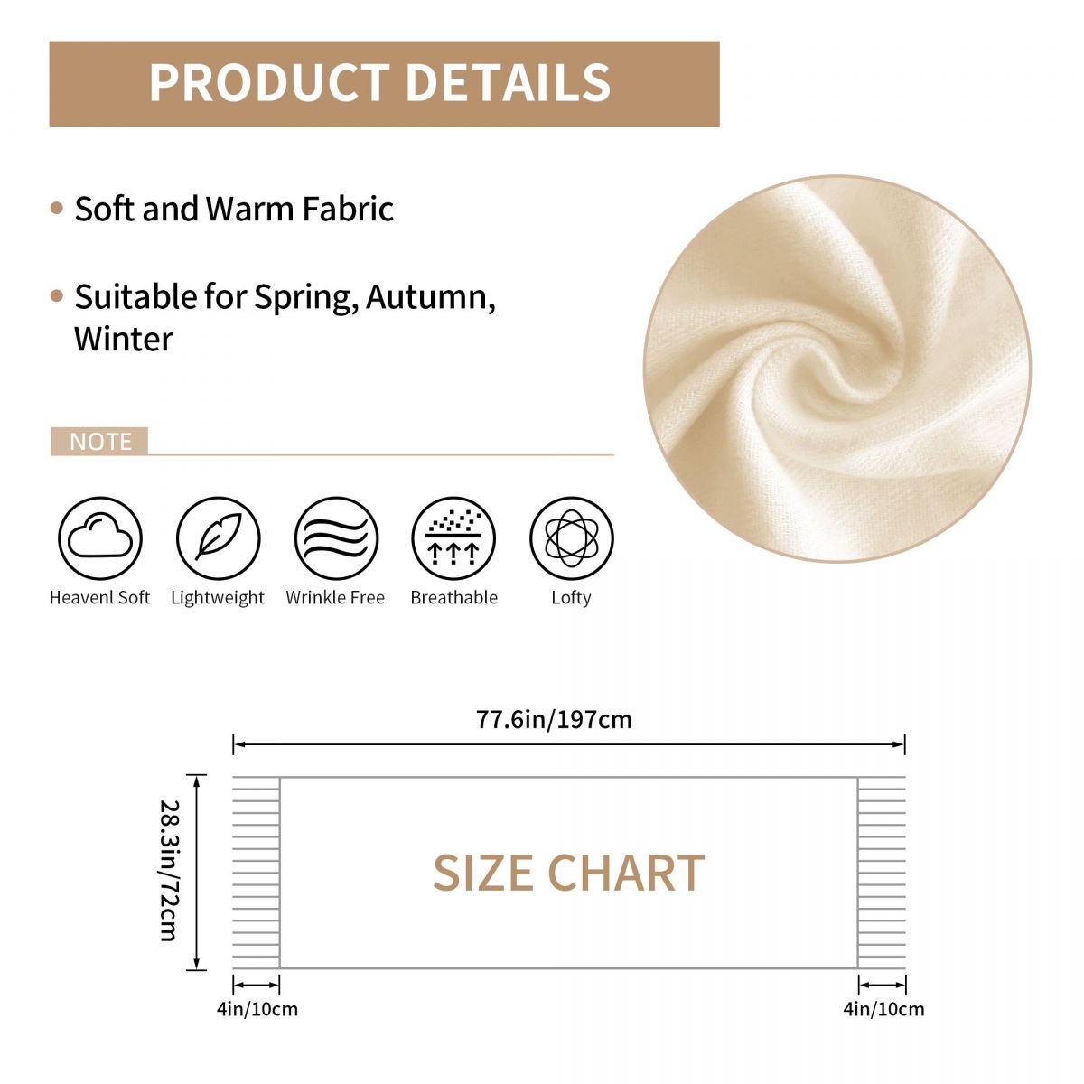 Sciarpa da donna con nappe, mo - Pashmina Wrap Large recensione e prezzo